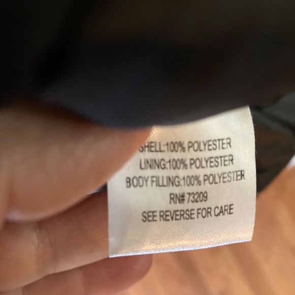 Black bomber jacket with faux fur collar and front by waist - Picture 6 of 6